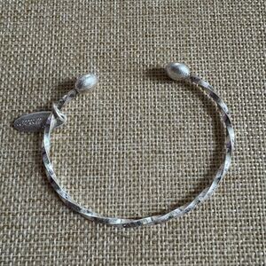 Plunder Silver Twisted Bangle Bracelet